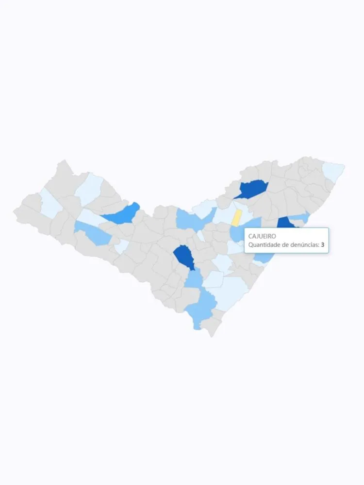 Mapa do Pardal destaca ajueiro entre os municípios alagoanos com denúncias eleitorais registradas em 2026.