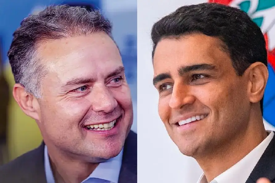 Renan Filho e JHC; por revista veja; reprodução
